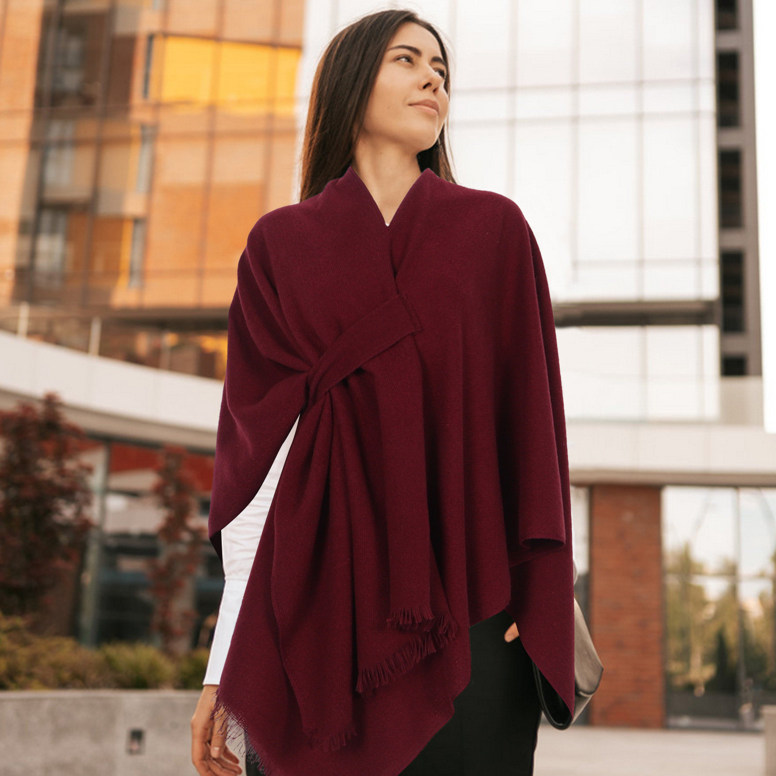 Sciarpa con frange a tinta uni - Stole Wedding Shawl recensione e prezzo